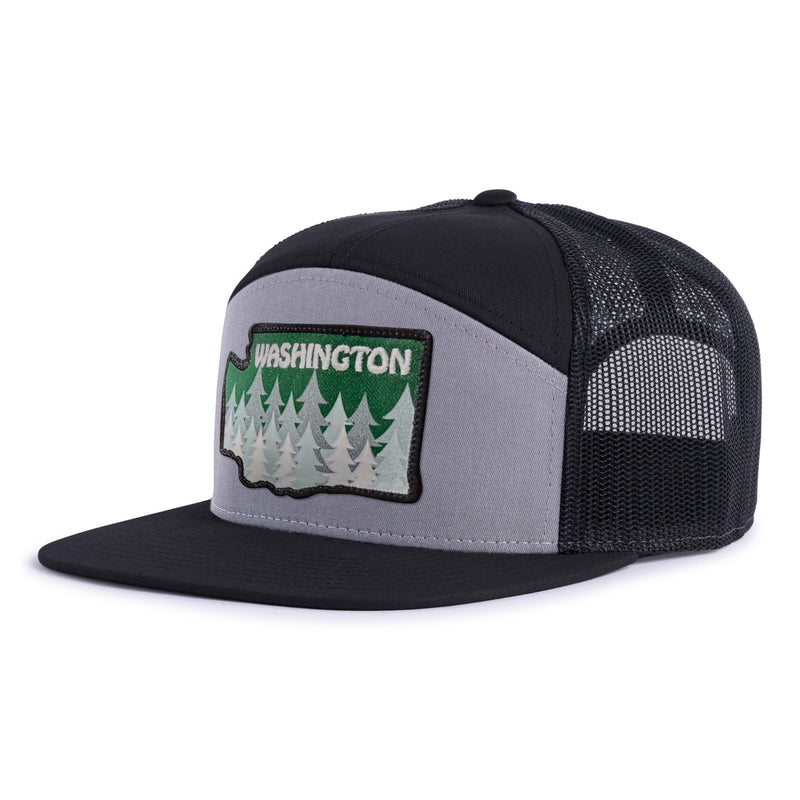 WASHINGTON TREE 7-Panel Flat Grey/Black - Tailgate Hats