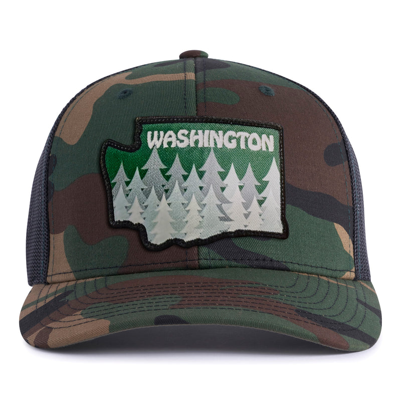 WASHINGTON TREE 6-Panel Curved Green Camo - Tailgate Hats