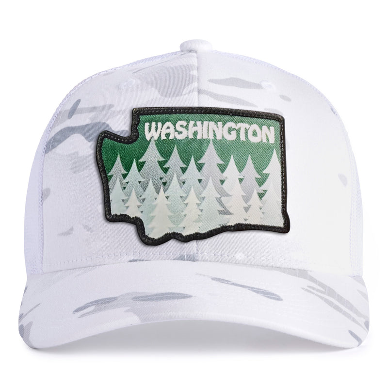 WASHINGTON TREE 6-Panel Curved White Camo - Tailgate Hats