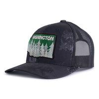 WASHINGTON TREE 6-Panel Curved Poseidon Camo - Tailgate Hats