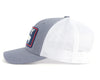 WYOMING BADGE 6-Panel Curved Snapback Richardson 112 XL Grey White