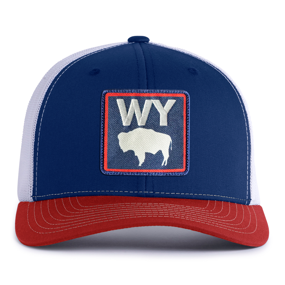 WYOMING BADGE 6-Panel Curved Snapback, Richardson 112