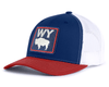 WYOMING BADGE 6-Panel Curved Snapback, Richardson 112