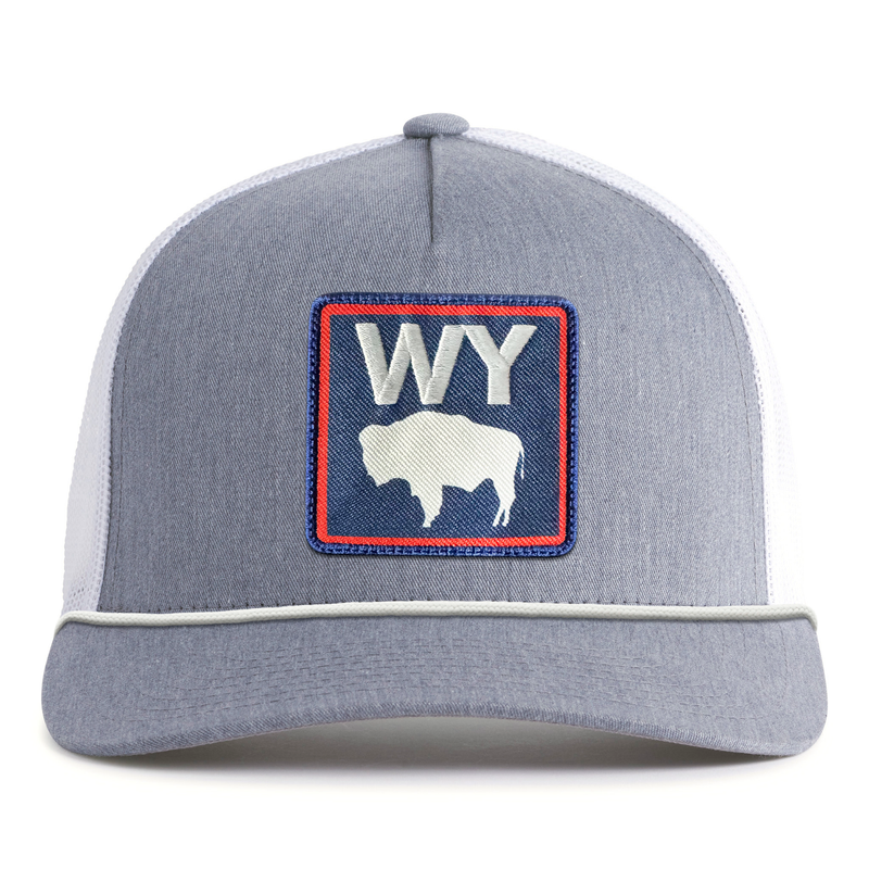 WYOMING BADGE 5-Panel Curved Rope Hat