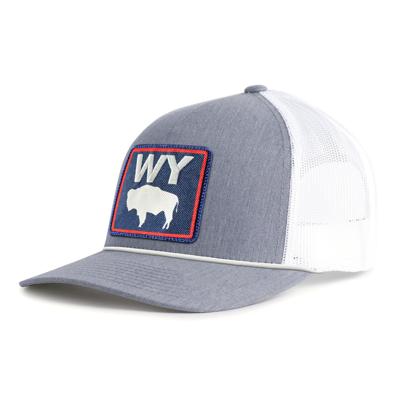 WYOMING BADGE 5-Panel Curved Rope Hat