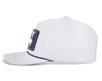 WYOMING BADGE 5-Panel Curved Rope Hat, Richardson 112 White