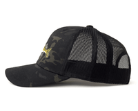WALLEYE 6-Panel Camo Hat Black
