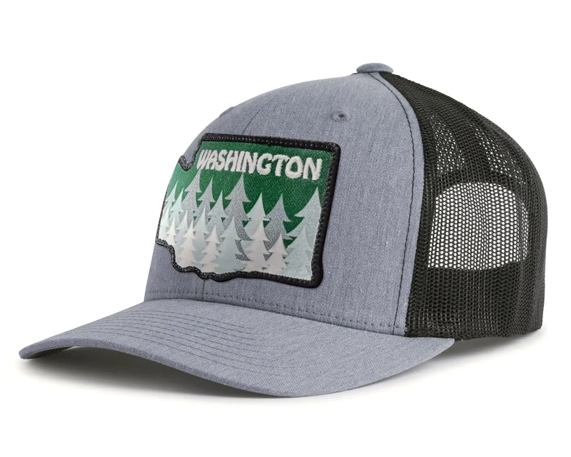 WASHINGTON TREE 6-Panel Curved Richardson 112 XL Grey/Black