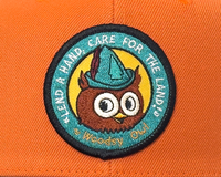 WOODSY OWL 6-Panel Flat Snapback Orange Gold
