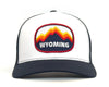 WYOMING PEAKS 6-Panel Curved Snapback, Richardson 112 White Navy