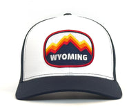 WYOMING PEAKS 6-Panel Curved Snapback, Richardson 112 White Navy