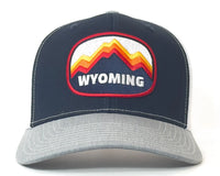 WYOMING PEAKS 6-Panel Curved Snapback, Richardson 112 Navy Grey