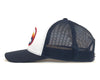 WYOMING PEAKS 6-Panel Curved Snapback, Richardson 112 White Navy