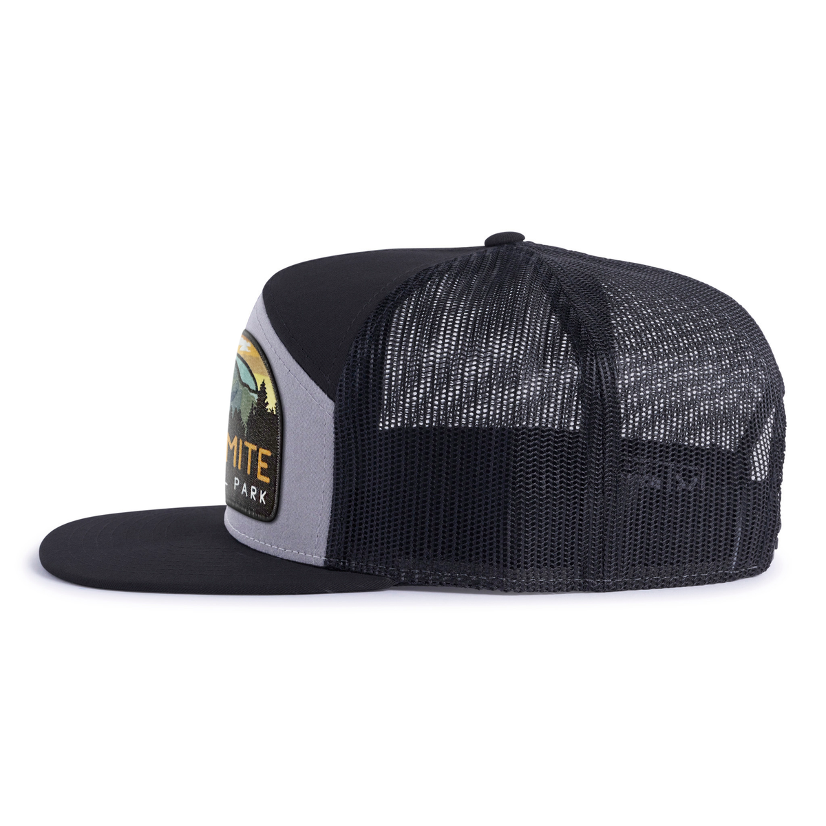 YOSEMITE 7-Panel Flat Bill Snapback, Richardson 168 Black