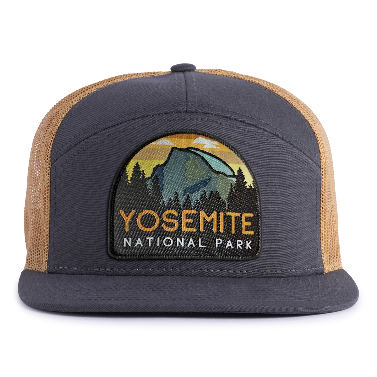 YOSEMITE 7-Panel Flat Bill Snapback, Richardson 168 Grey