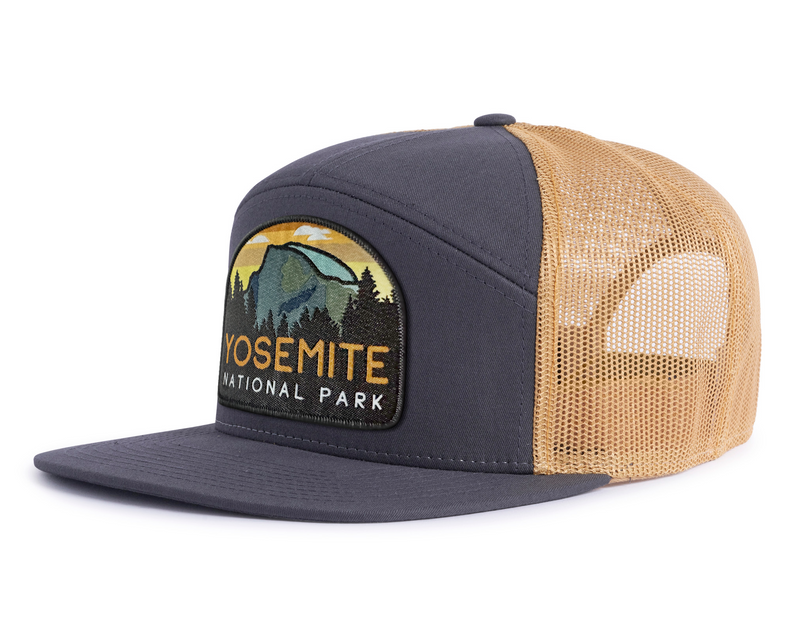 YOSEMITE 7-Panel Flat Bill Snapback, Richardson 168 Grey