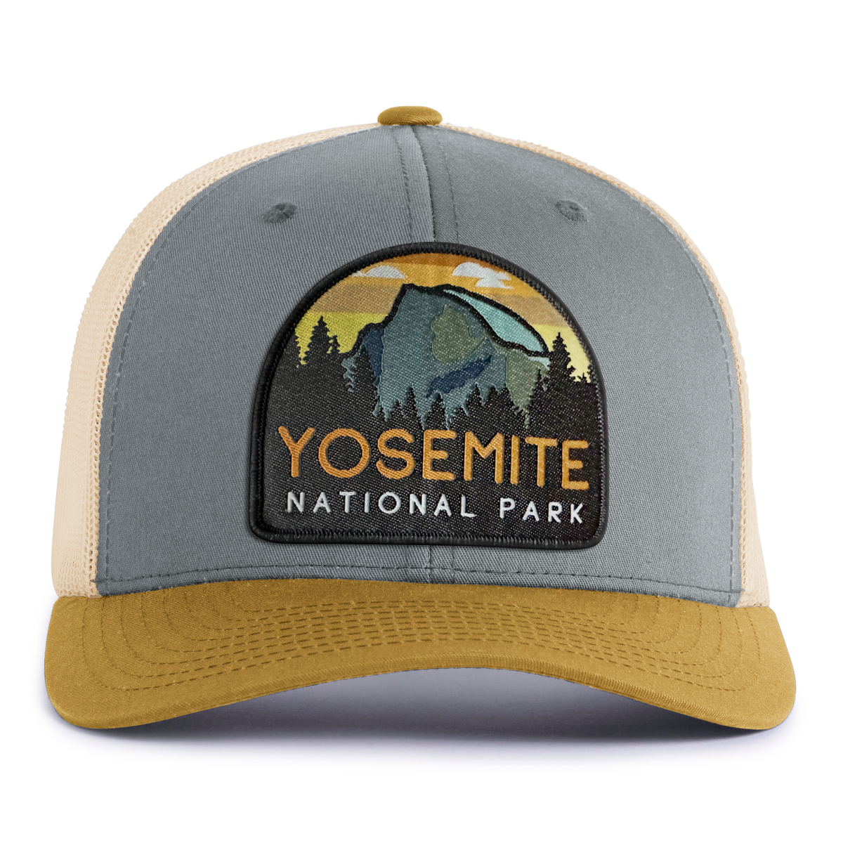 YOSEMITE 6-Panel Curved Snapback, Richardson 112 Grey