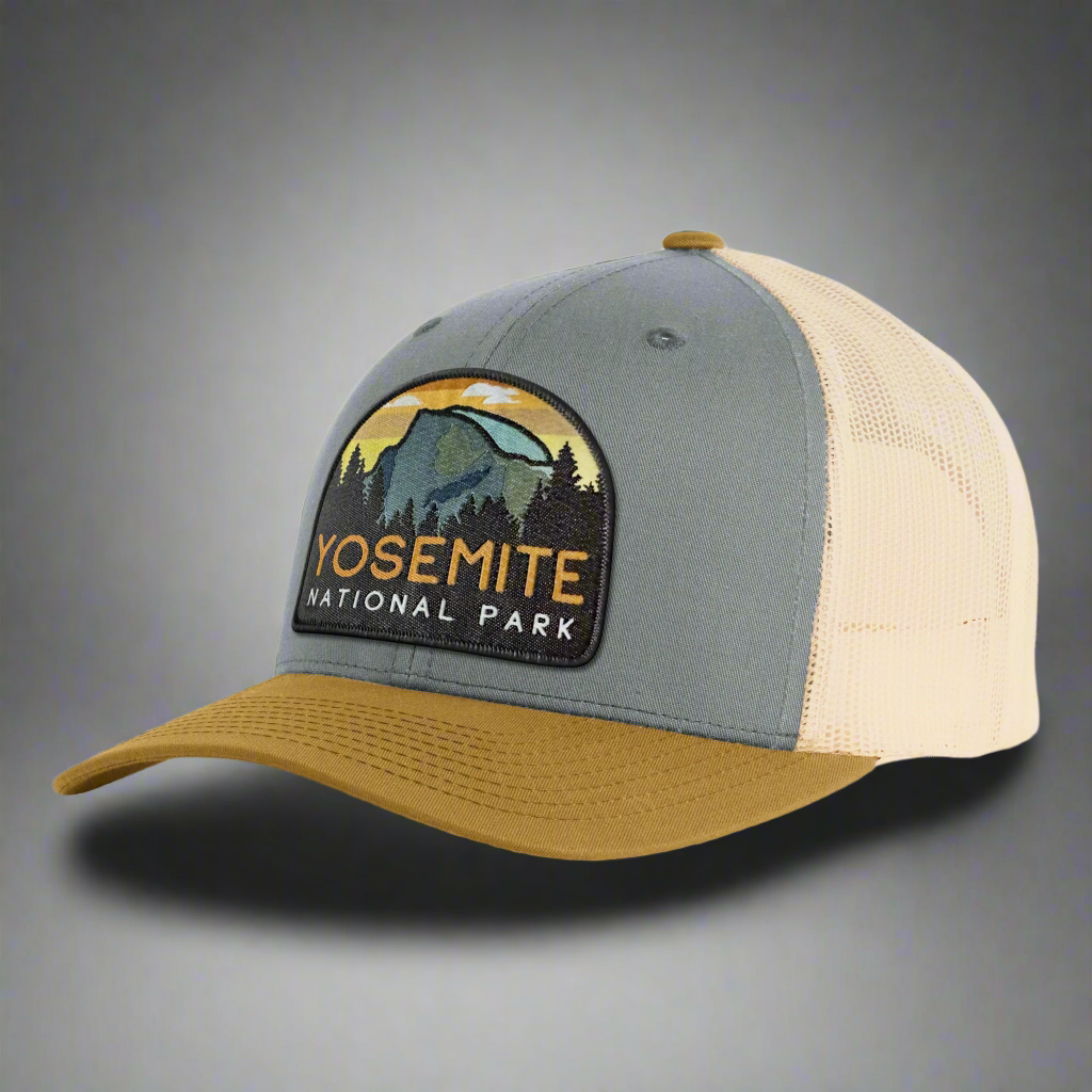 YOSEMITE 6-Panel Curved Snapback, Richardson 112 Grey