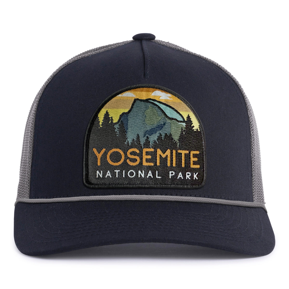 YOSEMITE 5-Panel Curved Rope Hat, Richardson 112 Black