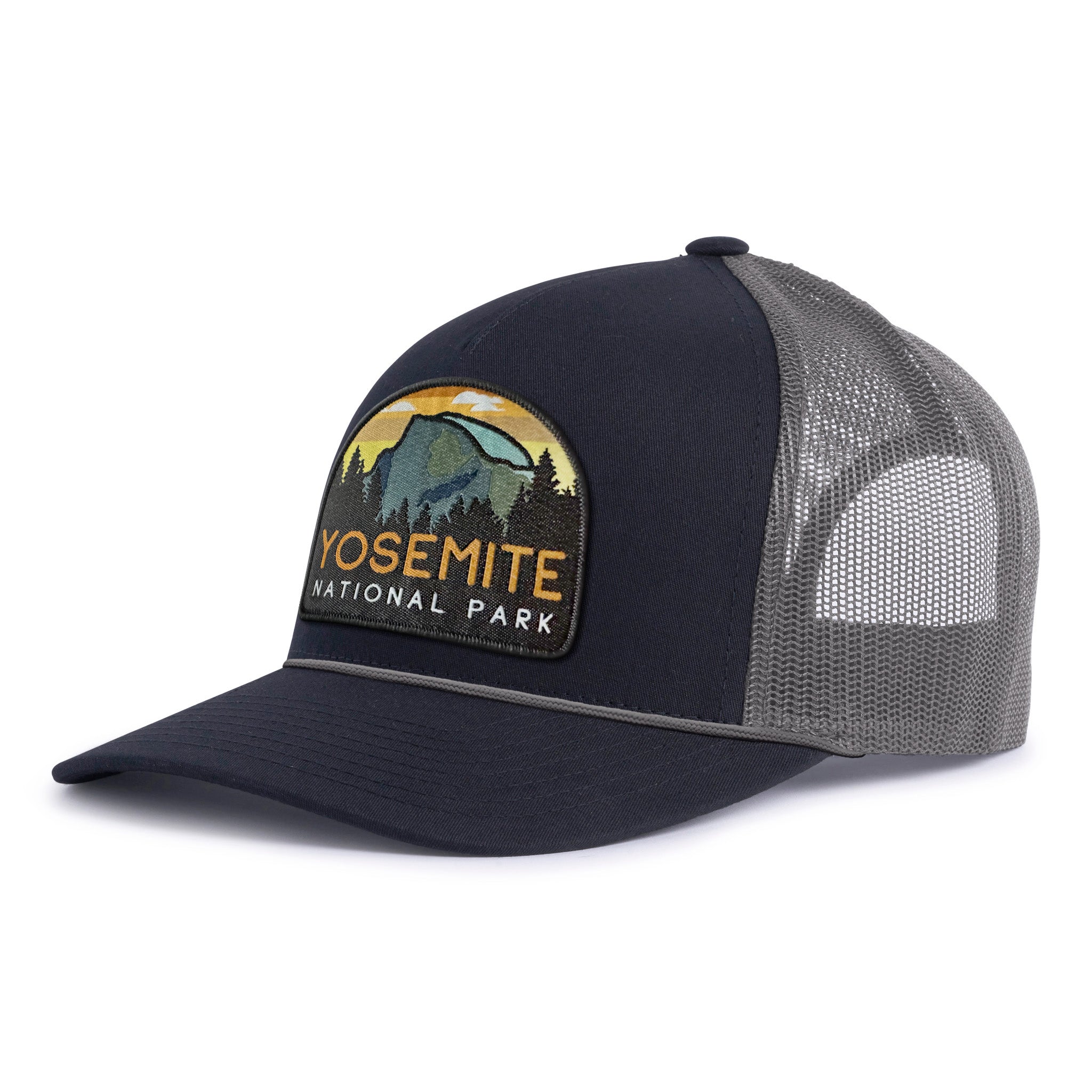 YOSEMITE 5-Panel Curved Rope Hat, Richardson 112 Black – Tailgate Hats