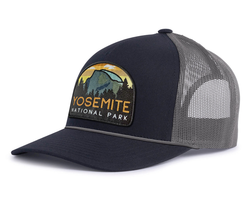 YOSEMITE 5-Panel Curved Rope Hat, Richardson 112 Black