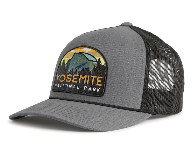 YOSEMITE 5-Panel Curved Rope Hat, Richardson 112 Grey