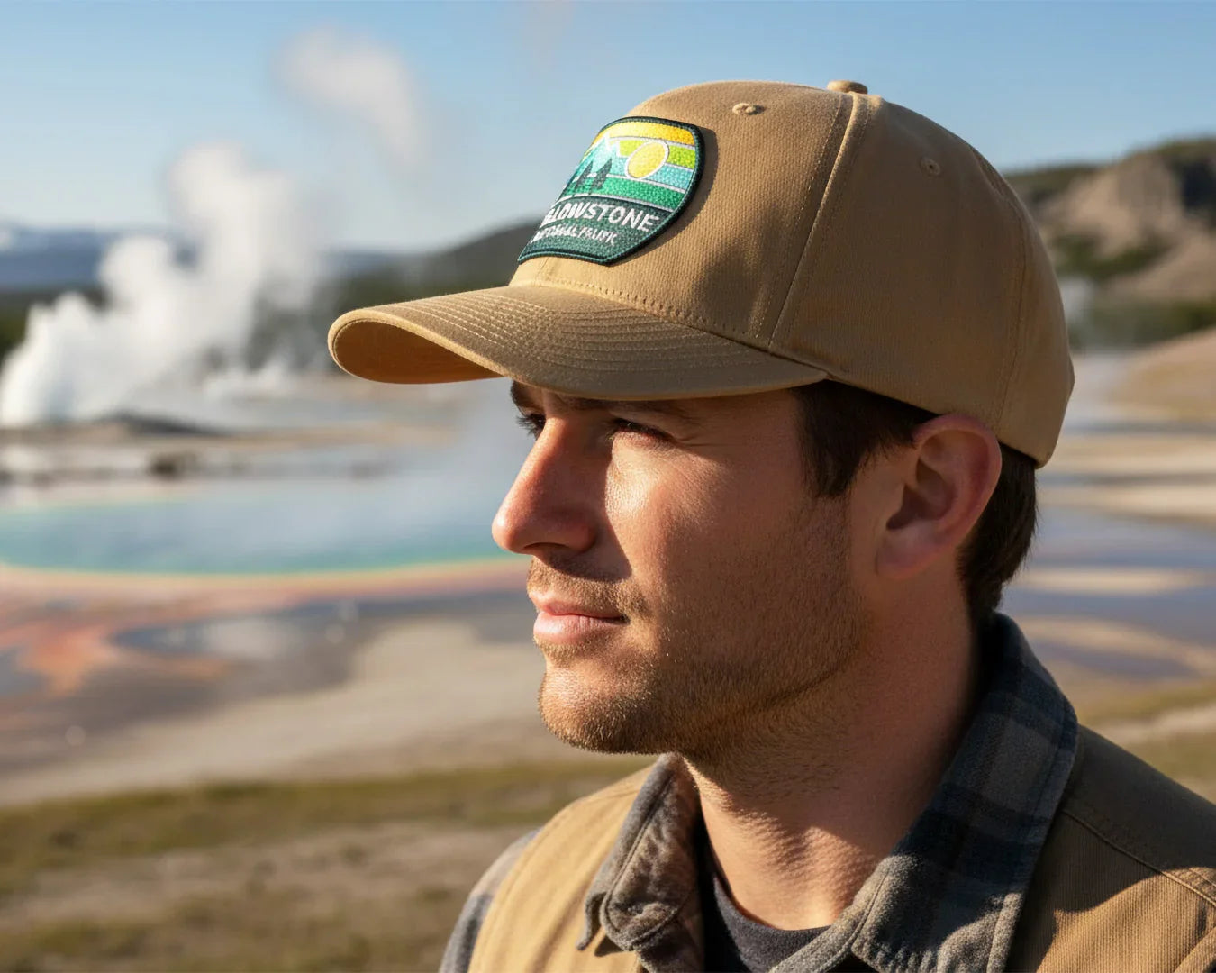 YELLOWSTONE 5-Panel Curved Snapback Gold