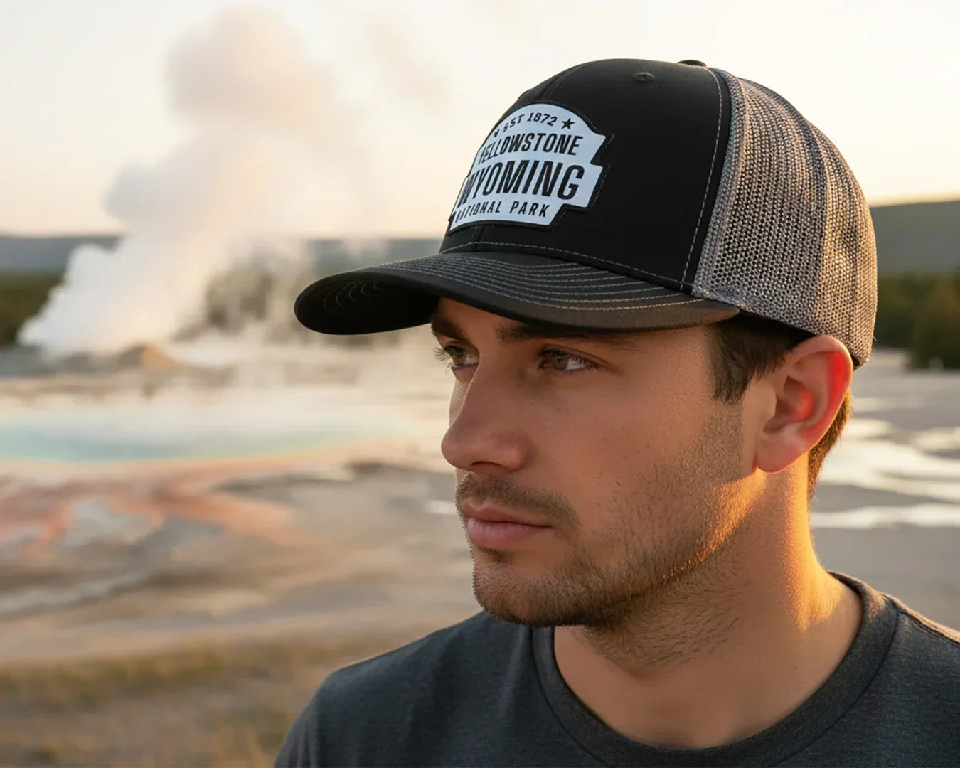 YELLOWSTONE 6-Panel Curved Snapback, Richardson 112 XL Black