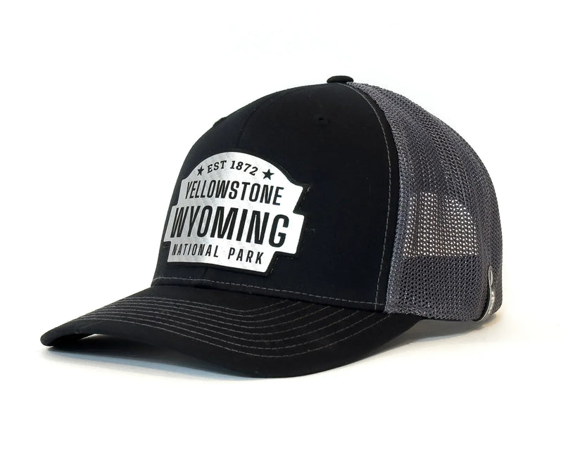 YELLOWSTONE 6-Panel Curved Snapback, Richardson 112 XL Black