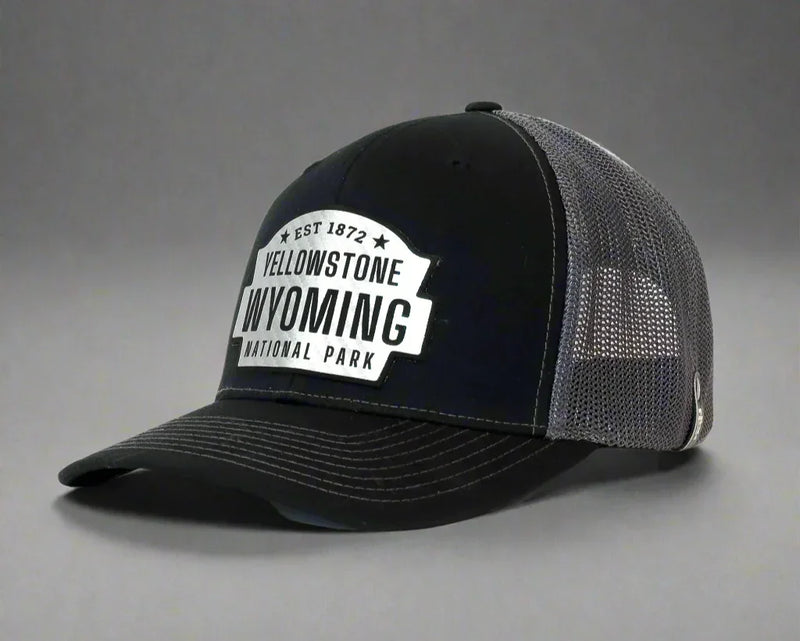 YELLOWSTONE 6-Panel Curved Snapback, Richardson 112 XL Black