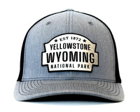 YELLOWSTONE 6-Panel Curved Snapback, Richardson 112 XL Grey