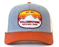 YELLOWSTONE MTS 6-Panel Curved Snapback, Richardson 112 Grey