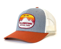 YELLOWSTONE MTS 6-Panel Curved Snapback, Richardson 112 Grey