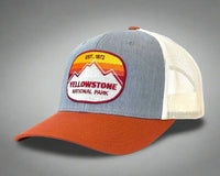 YELLOWSTONE MTS 6-Panel Curved Snapback, Richardson 112 Grey