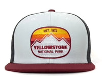 YELLOWSTONE MTN 6-Panel Flat Snapback Grey Black