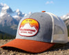YELLOWSTONE MTS 6-Panel Curved Snapback, Richardson 112 Grey