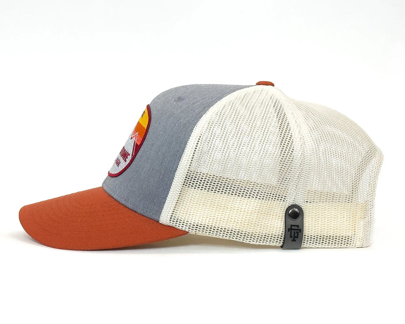 YELLOWSTONE MTS 6-Panel Curved Snapback, Richardson 112 Grey