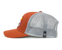YELLOWSTONE MTS 6-Panel Curved Snapback, Richardson 112 Orange