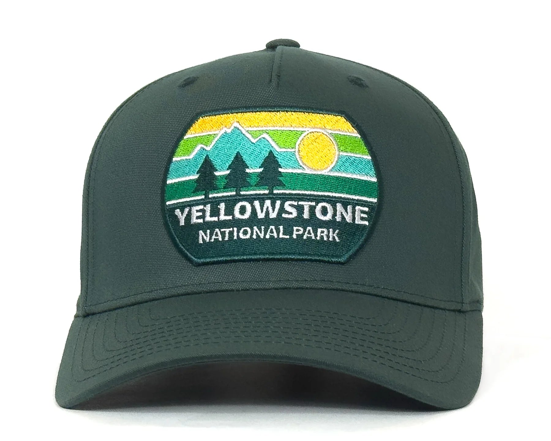 YELLOWSTONE 5-Panel Curved Snapback Green