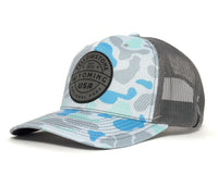 YELLOWSTONE 5-Panel Curved Camo Hat, Richardson 112 Grey