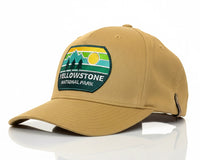 Tan cap with Yellowstone National Park logo on a white background