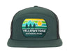 YELLOWSTONE MTN 7-Panel Flat Bill Trucker, Richardson 168 Green