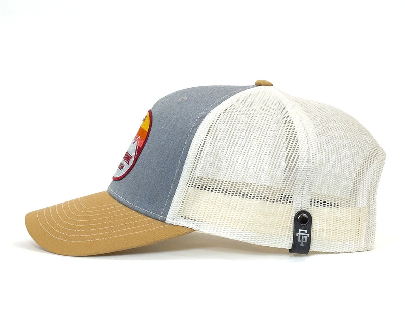 YELLOWSTONE MTS 6-Panel Curved Snapback, Richardson 112 Gold