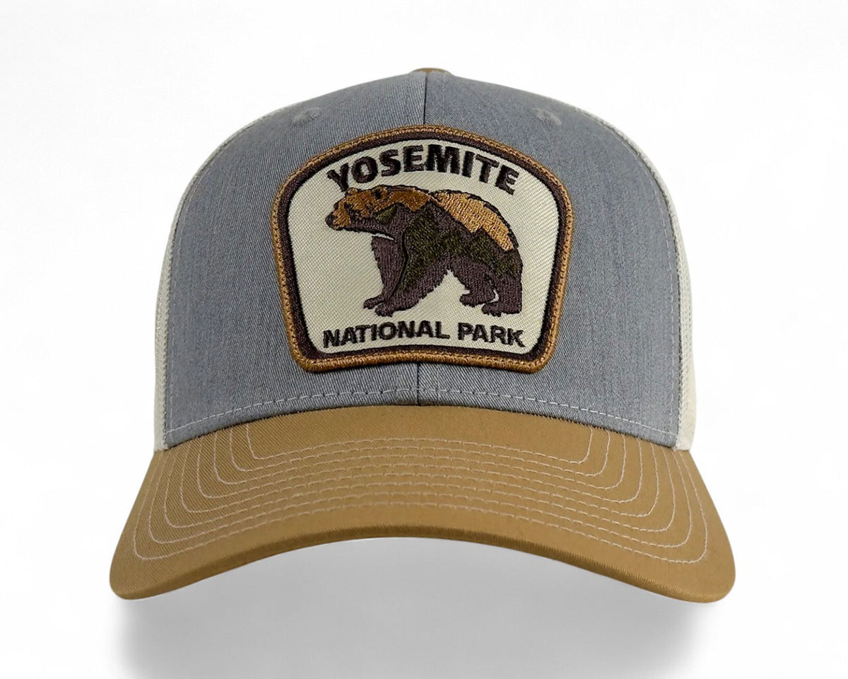 Yosemite Bear Grey Gold Trucker – Richardson 112