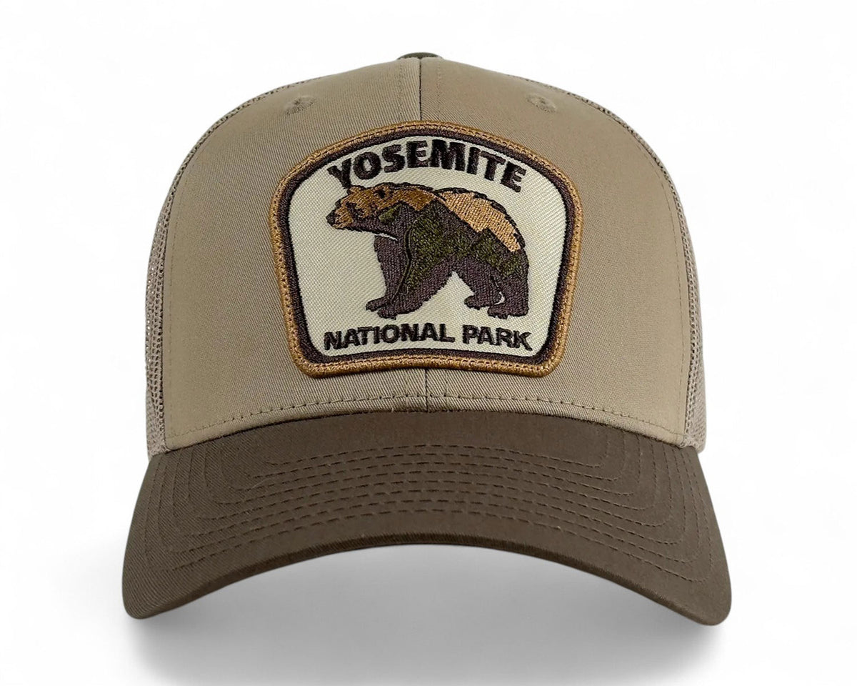 Yosemite Bear Khaki Brown Trucker – Richardson 112
