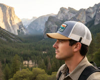 YOSEMITE WAVES 6-Panel Curved Snapback, Richardson 112 Grey