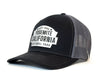 YOSEMITE 6-Panel Curved Snapback, Richardson 112 XL Black