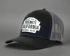 YOSEMITE 6-Panel Curved Snapback, Richardson 112 XL Black