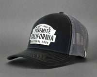 YOSEMITE 6-Panel Curved Snapback, Richardson 112 XL Black