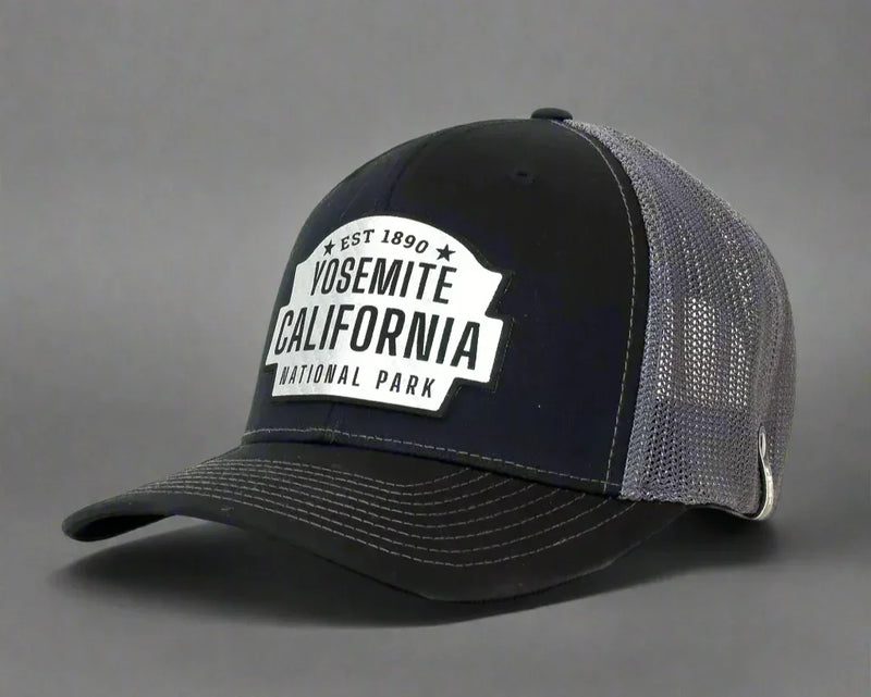 YOSEMITE 6-Panel Curved Snapback, Richardson 112 XL Black